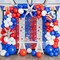 154pcs Red White and Blue Balloons Garland Arch Kit with Silver Exploding Star Foil Balloons for 4th of July Graduation Birthday Patriotic Nautical Baseball Theme Anniversary Party Decoration